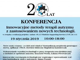 Plakat Konferencja: Innowacyjne metody terapii autyzmu z zastosowaniem nowych technologii