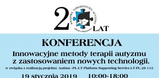 Plakat Konferencja: Innowacyjne metody terapii autyzmu z zastosowaniem nowych technologii