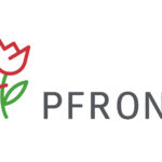 białe tło, logo kwiatka napis PFRON