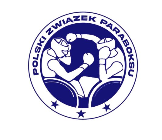 granatowe logo Polskiego związku paraboksu znajdujące sie na białym tle