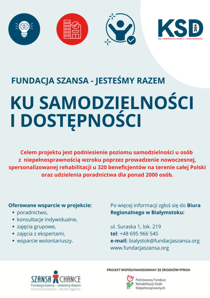 Fundacja Szansa - Jesteśmy Razem - Grafika promocyjna - BIA na zdjęciu znajduje się ulotka o tytule